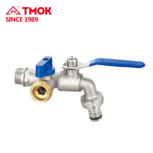 TMOK 3/4" outdoor garden washing machine water bib tap two nozzle easy control morden faucet